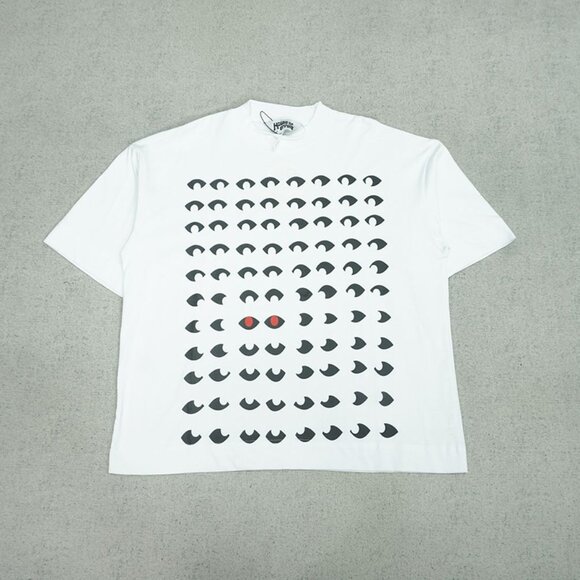 House of Errors White Unique Focus Eye Printed Short Sleeves - Picture 1 of 9